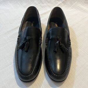 Leather Classics Men's Leather Tassel Loafers 10.5 Black Made In Mexico